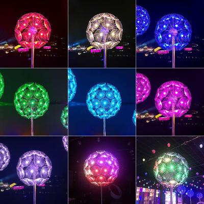 China Beautiful Romantic Led Fiber Optic Indoor Outdoor Lighting Municipal Lamp Garden Lighting Landscape Project Decoration Lamp Dandelion Lamp for sale