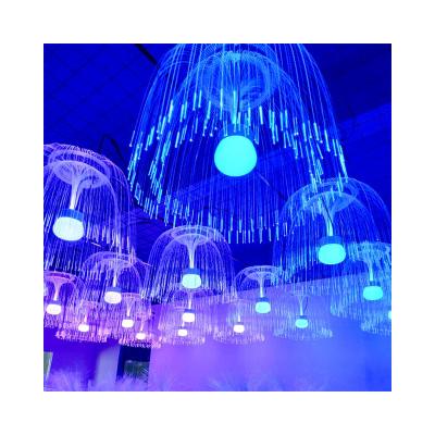 China Gound Inserted Manufacturers Supply DC12V LED Fiber Optic Lights 20CM - 80CM Garden Jellyfish Lights for sale