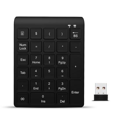 China Hot selling slim mini number pad wireless bluetooth 27key wireless keyboard for sale