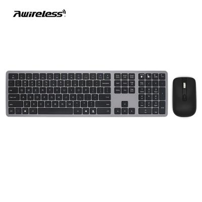 China Slim Portable ABS 2.4g Wireless Table Awireless Keyboard Ergonomic Wireless Mouse Combo for sale