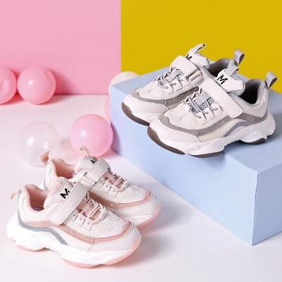 China Lightweight Kids Wholesale Fashion PU Leather Hook And Loop Dad Breathable Casual Sports Shoes Sneakers For Boys And Girls for sale