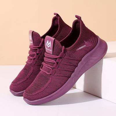 China 2021 fashion trend newcomer flight knitted custom unisex casual shoes sports sneakers for men and women for sale