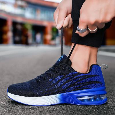 China CUSHIONING men's flying woven sports shoes men's running shoes shape sneakers for sale