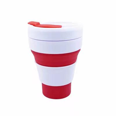 China Viable Silicone Water Coffee Cups Custom Grade Silicone Folding Travel Mugs for sale