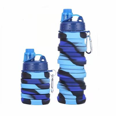 China Sustainable Hot Sale Travel Folding Portable Silicone Water Cup Telescopic Cup for sale