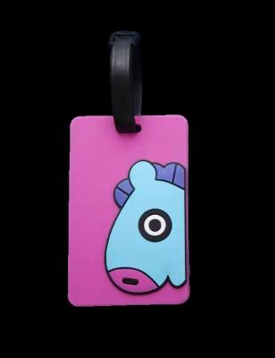 China Eco-Frendly Travel Luggage Tag Silicone Luggage Tag and Customized Logo and Text for Baggage Tag for sale