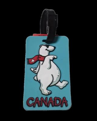 China Custom Eco-Frendly Cartoon Travel Luggage Tag Silicone Name Phone Number And Address Luggage Tag for sale