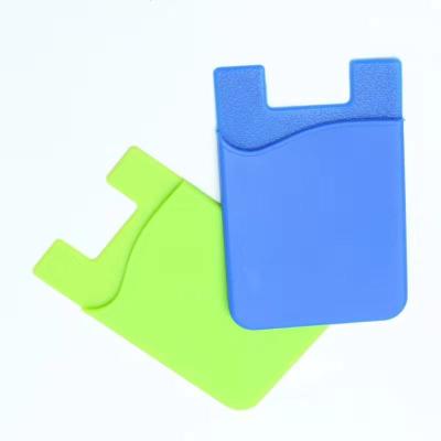 China Custom Mobile Phone Holder Portable Stand Credit Card Holder ID Card Holder Silicone Phone Card Holders for sale