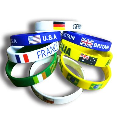 China Durable Custom Elastic Event Basketball Customized Silicone Wristband for sale