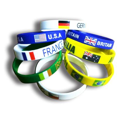 China Durable Custom Elastic Basketball Customized Event Silicone Wristband for sale