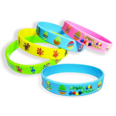 China Factory Price Durable Silicone Wristbands With Text Or Logo Printed Silicone Wristband for sale