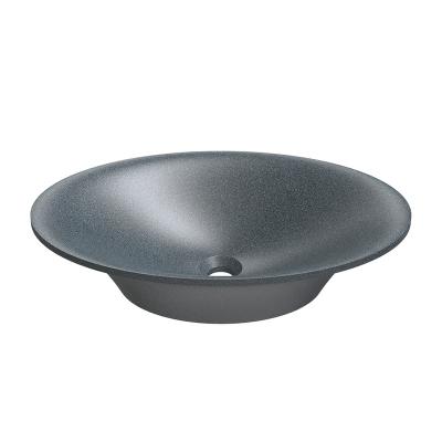 China Smooth Face Concrete Oval Solid Basin Household Bathroom Wash Basin for sale