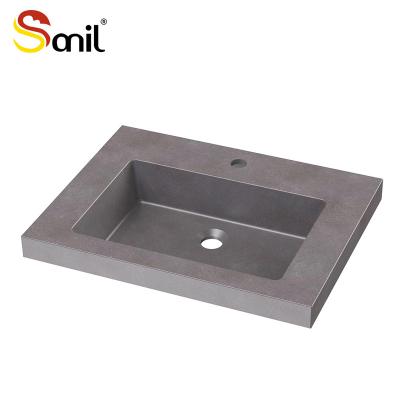 China Smooth Household grey sink vanity colorful modern bathroom basin art basin for sale