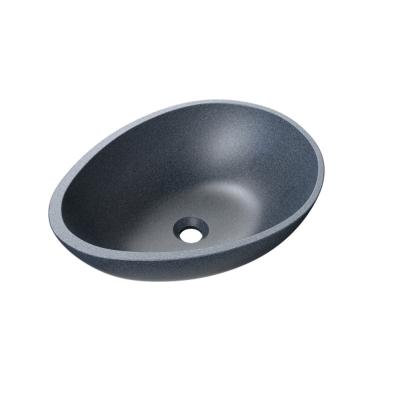 China Smooth grey cabinet sink vanity colorful modern bathroom basin Cement basin for sale