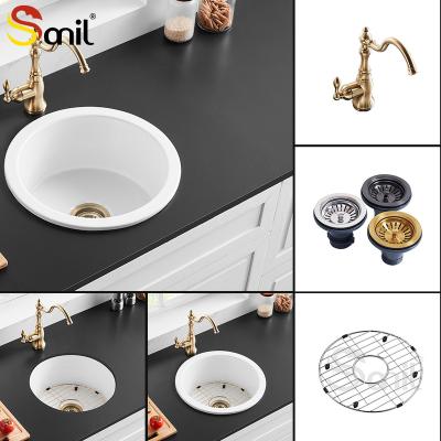 China Without Faucet CUPC Certified Fireclay White Farmhouse Sink Apron Front Sink for sale