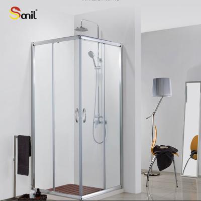 China Factory 80x80 square shower room rv shower cubicle modern small toilet shower cubicle sale modern glass SOFT frame OEM style for sale