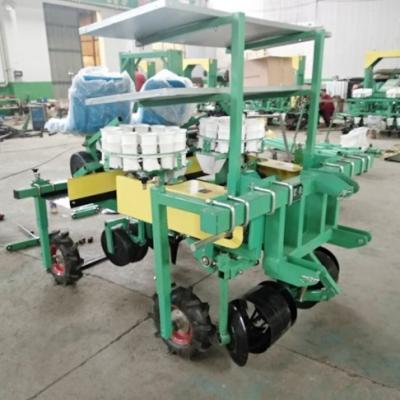 China Farmland 6 row and 8 row transplanter drawn by tractor cucumber eggplant cabbage garlic planting machine onion seedling transplanter for sale