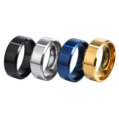 China 316L High Quality Stainless Steel CLASSIC Ring Blanks Popular Cheap Titanium Ring For Men for sale