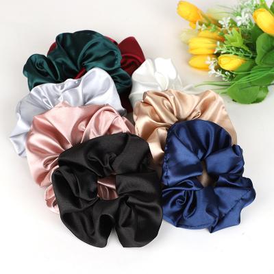 China Solid Fabric Fashion Hair Scrunchie For Women Ponytail Female Holder Hair Bands Rope Ties Headwear Elastic Hair Accessories for sale