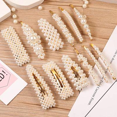 China New Personalized Constellation/Week Fashion Pearl Hair Clip For Women Elegant Korean Design Barrette Stick Hairpin Snap Hair Styling Accessories Hair Pins for sale