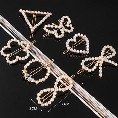 China Constellation/week 2021 fashion hair clip women girls design elegant triangular star barrette stick personalized round hair pins ponytail head accessory for sale