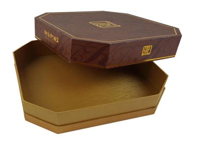 中国 Octagon Shape CMYK Colors Printing Cardboard Paper Material Packing Box with Gold Color Hot Stamping Craft 販売のため