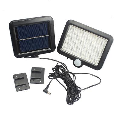 China Garden ABS Solar Powered Street Flood Lights, 56 LED Solar Wall Lamp Yard Garden Lights with Separate Solar Panel IP65 Waterproof for sale