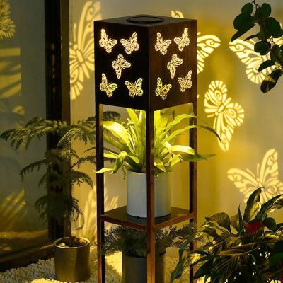 China Solar Eco-friendly Solar Light Warm Lamp Solar Iron Dragonfly Bird Dragonfly Butterfly Bird Outdoor Flower Pot for Yard Landscape for sale