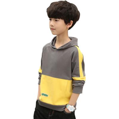 China 2021 Anti-Shrink Hot Sale Color Blocking Casual Patchwork Sports Hoodie Kids Teenager Shirt Top Hooded Sweater for sale