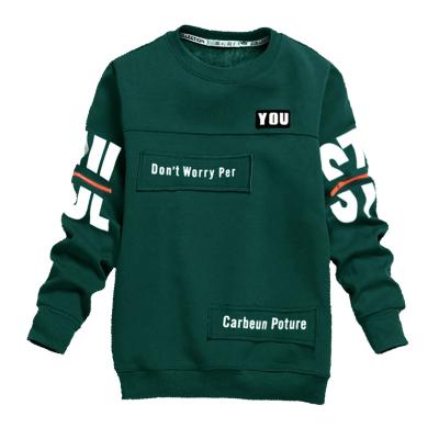 China Custom Anti-Shrink Custom Boys Fleece O-Neck Breathable Logo Children's Full Sleeve Sweatshirts Leisure Pullover T-Shirt for sale