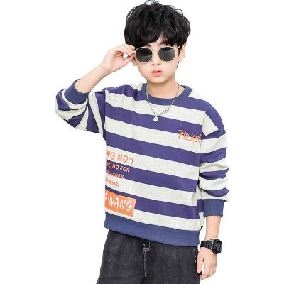 China Boys anti-shrink sports tops spring and autumn children's shirts boys sinking baby big printed sweatershirt long sleeve striped t-shirts for sale