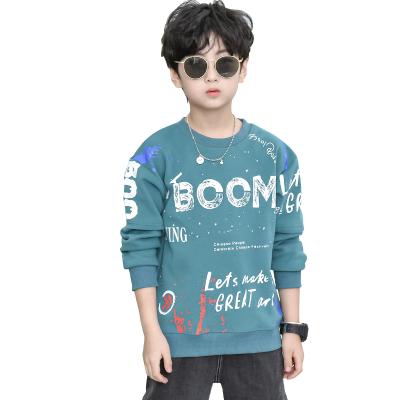 China 2021 Fashion Anti-Shrink Letters Printing Sweatershirt Long Sleeve Spring Autumn Boys Hooddie For Sports for sale