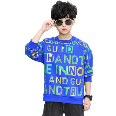 China 2021new Autumn Boys Sweater Anti-shrink Coat Children's Fashion Letters Printed Big Coat Children's Cotton Top Coat for sale