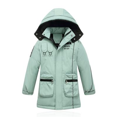 China Fur Hooded Windproof Thicken Dowm Jackets For Baby Big Boys Warm Padded Clothing Kids Winter Outerwear Coats 2021 Kids Clothes for sale