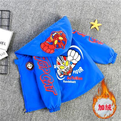 China Wholesale Cheap Spider-man Autumn Hooded Coat Fleece Jacket From China Factory Price Windproof For Kids for sale