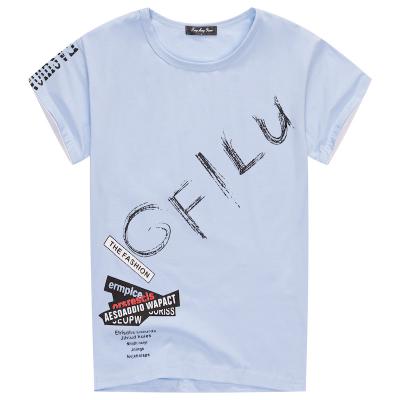 China Custom Printing Kids T Shirts Teenage Boy 100% Cotton T-Shirt Anti-Shrink for sale