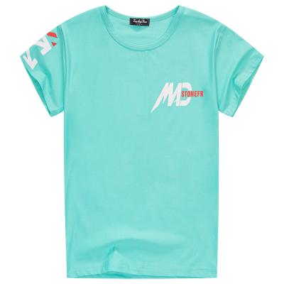 China Customized Branded T Shirt Anti Shrink Dip Dyed Logo Printed Boy's T-Shirts for sale