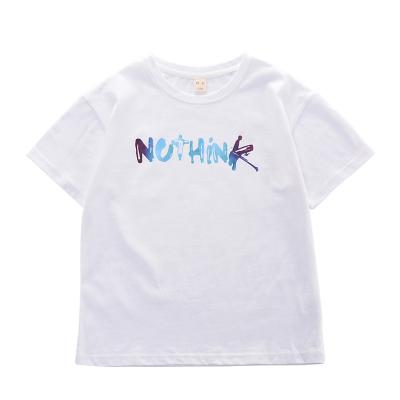 China Wholesale cotton anti-shrink simple child t-shirt to print school uniform custom logo t-shirt for kids for sale