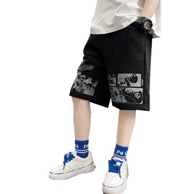 China Anti-Wrinkle Summer Printed Boy's Biker Shorts Cotton Set Custom Workout Shorts Pants OEM Fleece Gym Sweat Cargo Boys Shorts for sale