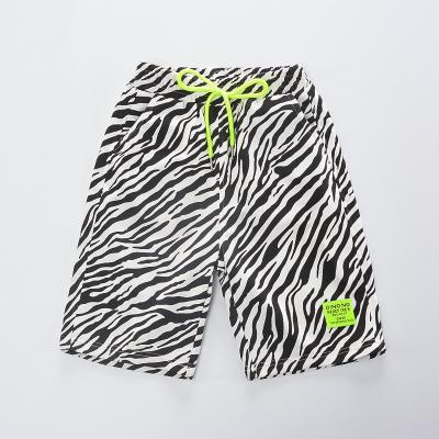 China Custom Breathable Solid Casual Cotton Anti-Wrinkle Summer Zebra Youth Boy Canvas Shorts For Kids for sale