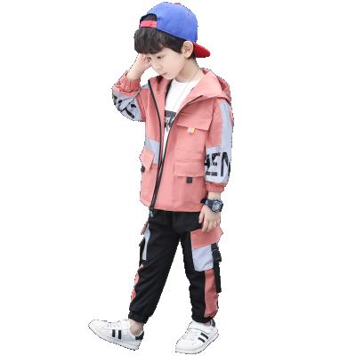 China Casual Fashion Style Young New Boy's Zipper Jacket Pants Sport Set Wear for sale