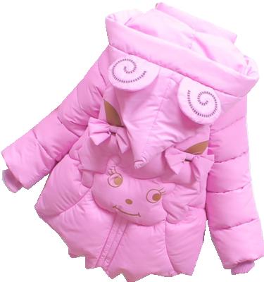 China Anti-wrinkle China Girl Clothes Cartoon Sheep Jacket Hooded Cotton-padded Outerwear For Teenager Birthday Clothing Girls Winter Outfits Coat for sale