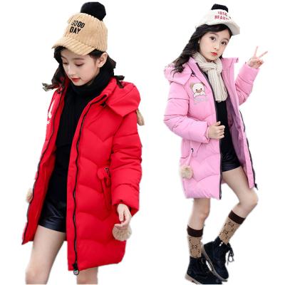 China Anti-wrinkle Girls' Cotton Padded Clothes Children's Thickened Coat Girls' Hooded Winter Wear for sale