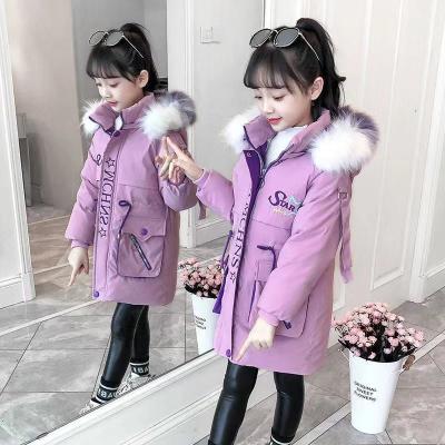 China China Newest Anti-wrinkle Winter Cotton Padded Coat For Girl Girl's Cotton Long Jacket for sale