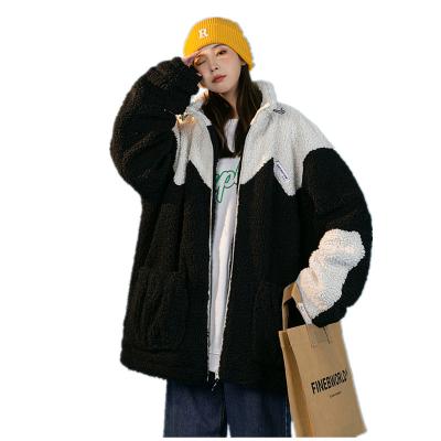 China Anti-wrinkle style unisex clothing high quality women over size teddy jacket coat lady faux lamb fur coat for sale