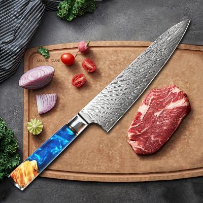 China Fangzuo Viable Newcomer Professional 8 Inch 67 Layers Damascus Steel Kitchen Chef Knives Damascus Knife for sale