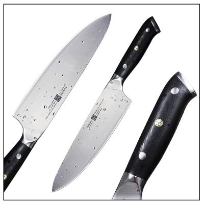 China Fangzuo 8 Inch Disposable Professional Premium Stainless Steel Kitchen Knife German Chef With Comfortable G10 Handle for sale