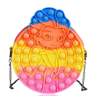 China Eco-friendly Material Popoit Stir Toy Popper Sensory Unicorn Silicone Push Bubble Stationery Storage Bag Popoit Decompression Coin Purse for sale