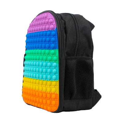 China Backpack Rainbow Popoit Print School Bookbags Girls/Boys Backpacks For Teenagers Unisex Adjustable Shoulder Strap for sale