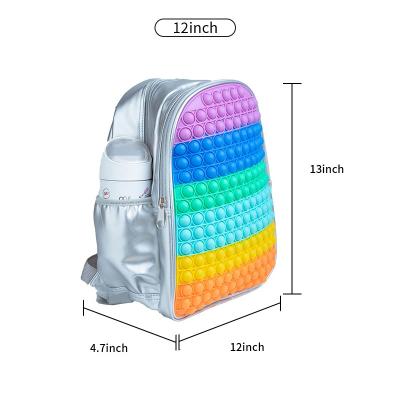 China Backpack Bustle Popoits Backpack Funny Family Games Bag Printed Anime Cute Rainbow Popo Bust 16 Inch Bookbag Back To School for sale